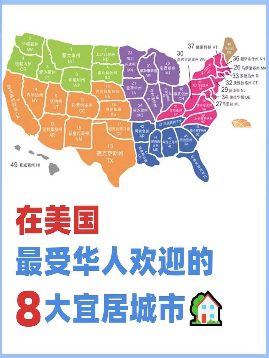 在美国最受华人欢迎的8大城市