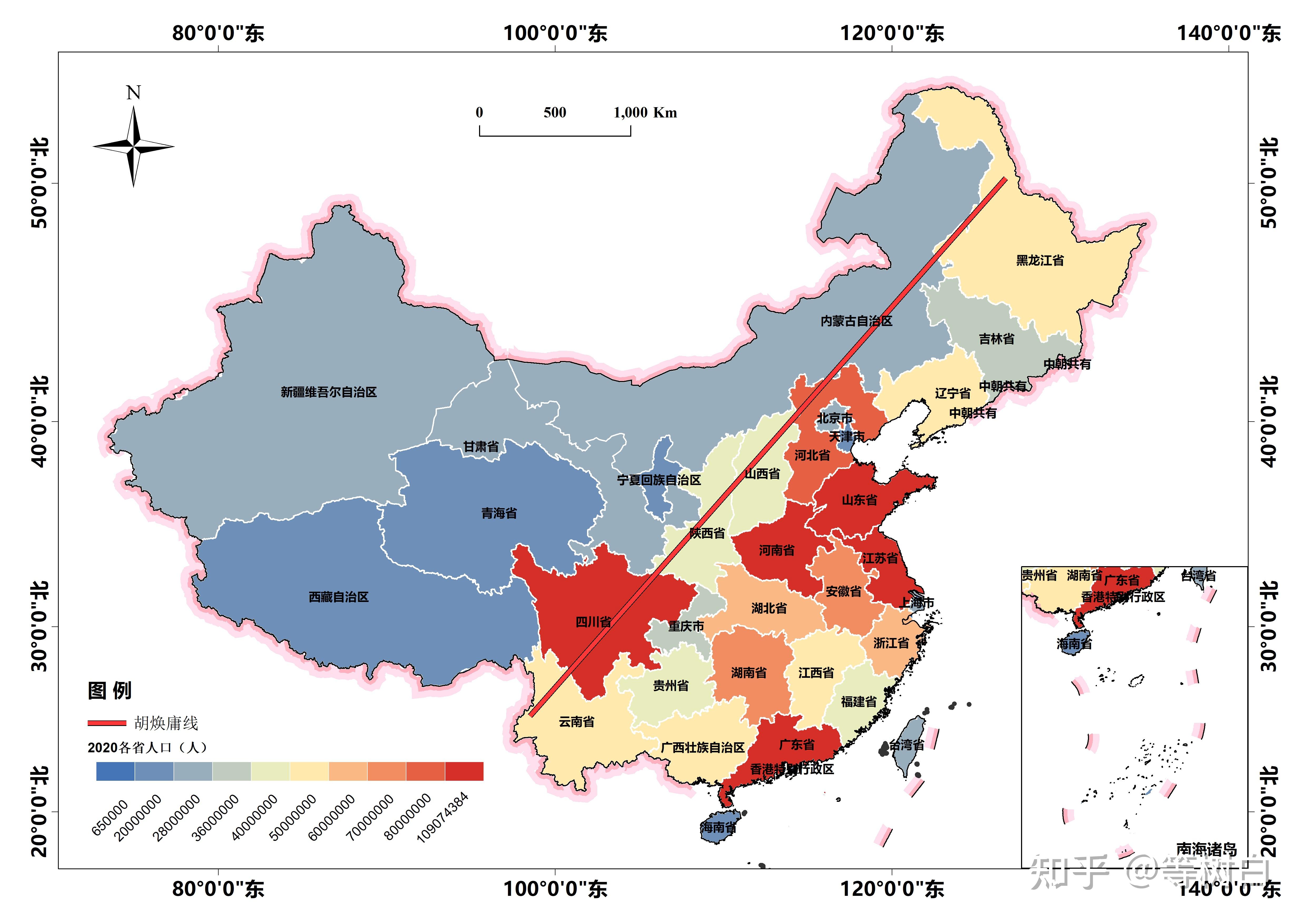 【人口地理:百年胡焕庸线 知乎