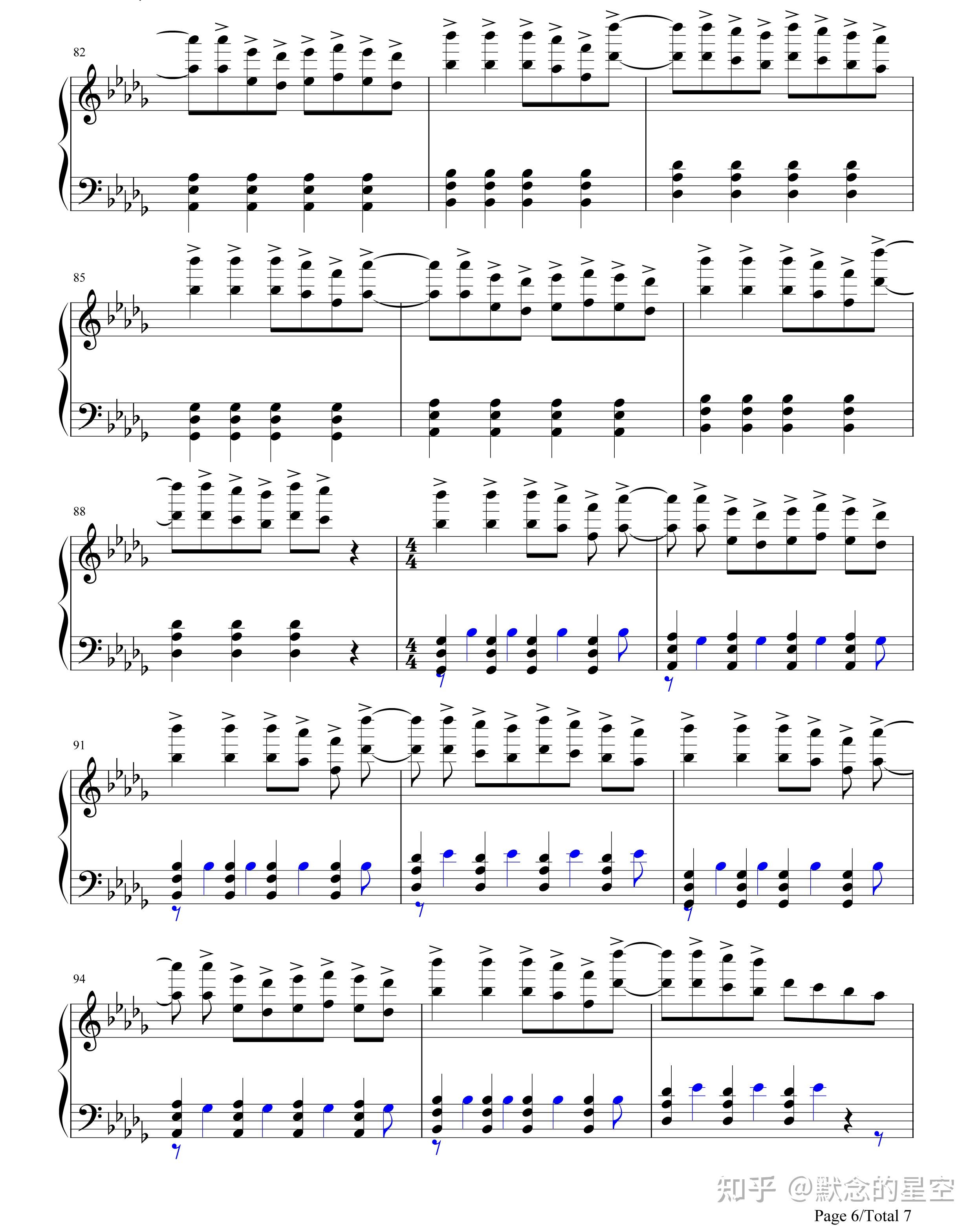 钢琴谱双手简谱双版本janjihorizon