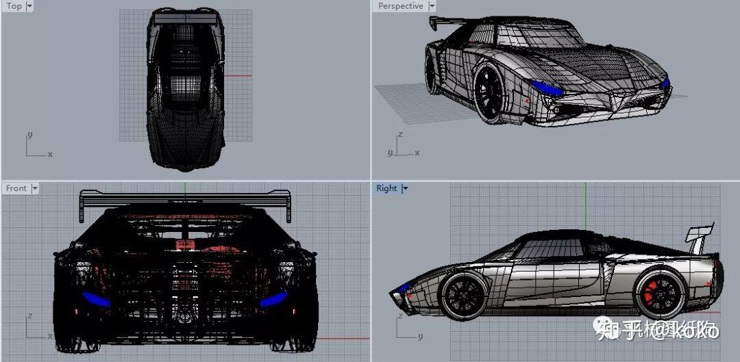汽车轿车 豪华跑车 Rhino设计 轿车汽车三维模型图 知乎