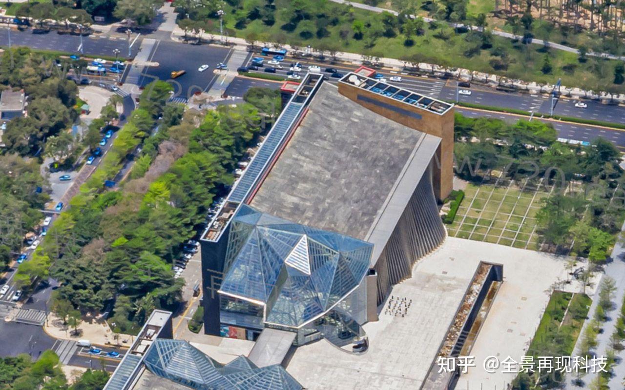 福田中心区文化馆航拍看楼体全景vr解读