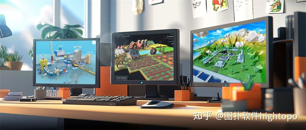 图扑软件 | 带你体验 Low Poly 卡通三维世界 - 知乎