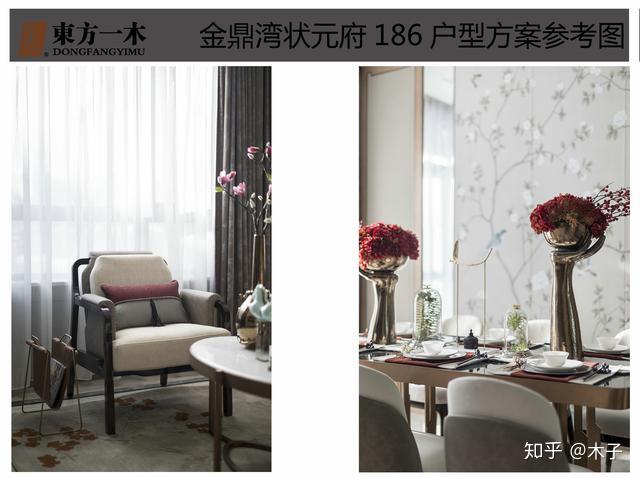 东方一木装饰┃南京金鼎湾状元府186㎡户型图┃新中式风格 - 知乎