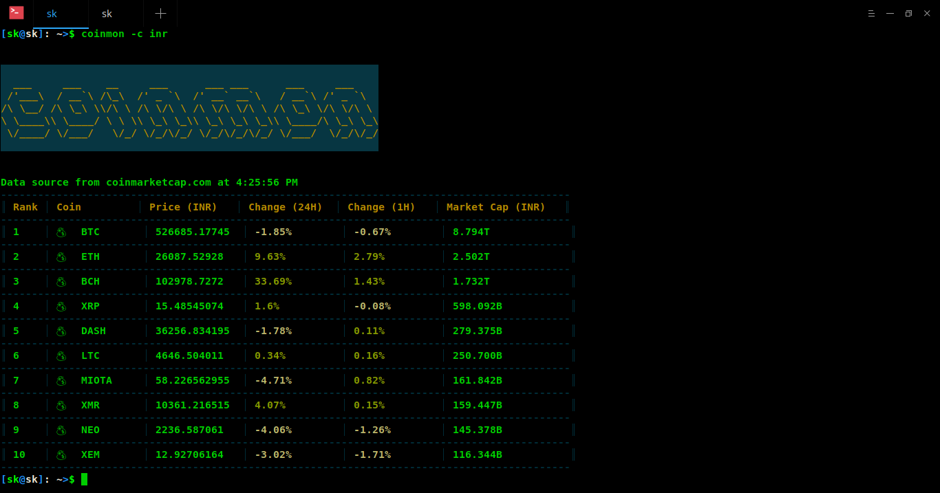 用命令行查看比特币等加密货币的价格- 知乎