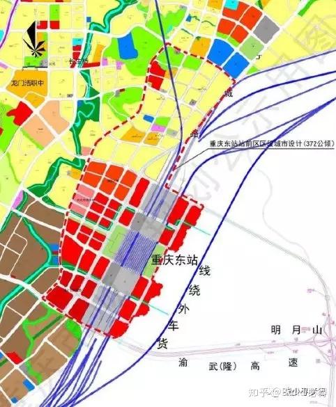 重庆东站位于重庆铁路枢纽东环线上,未来引入渝长厦高铁和沿江高铁,并