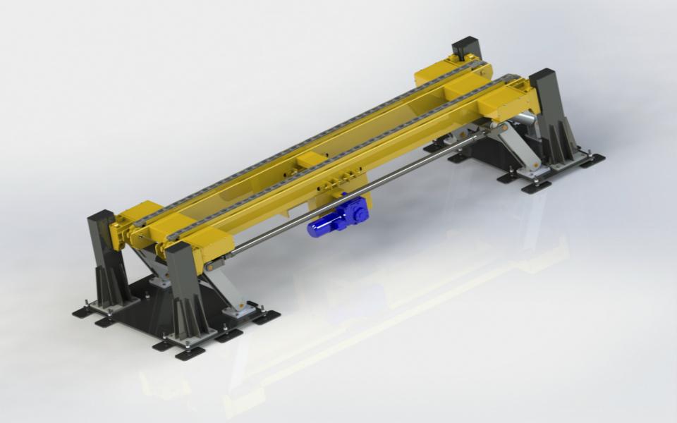 机械设备案例一款可升降式链条输送机的设计思路讲解