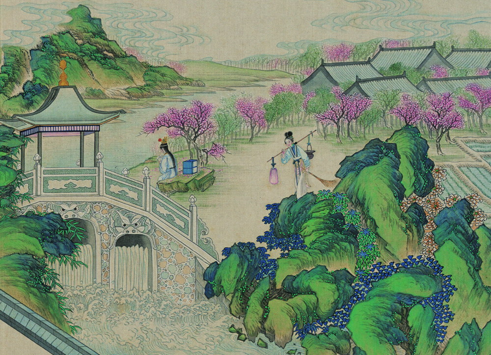 红楼梦大观园厨房沁芳闸桥埋花冢等东部园景建筑布局总览