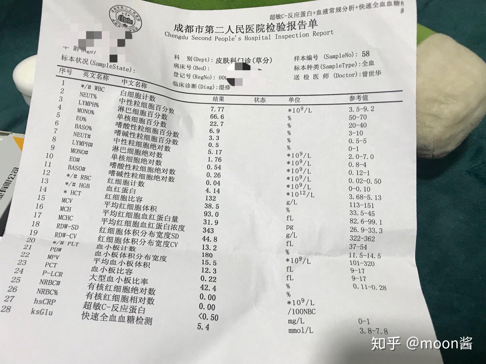给我开了血常规,超敏c反应蛋白&快速全血血糖检测.