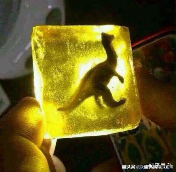 挖出来的侏罗纪恐龙宝宝琥珀化石