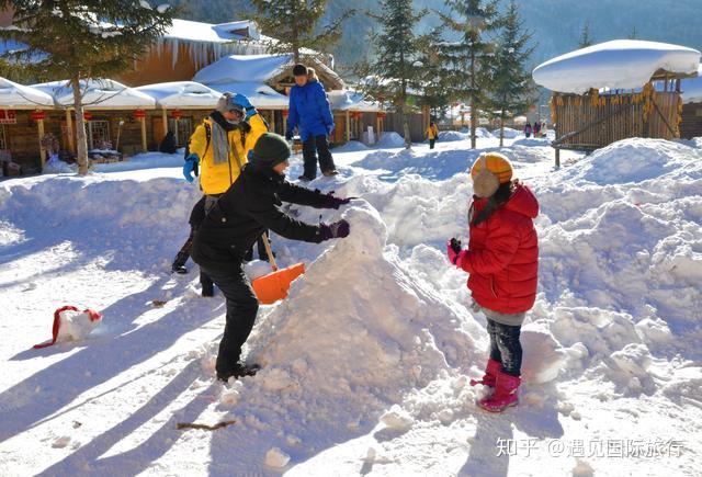 取景地雪鄉,徒步新開發的淨土風輪雪山穿越林海,在深山裡堆雪人打雪仗