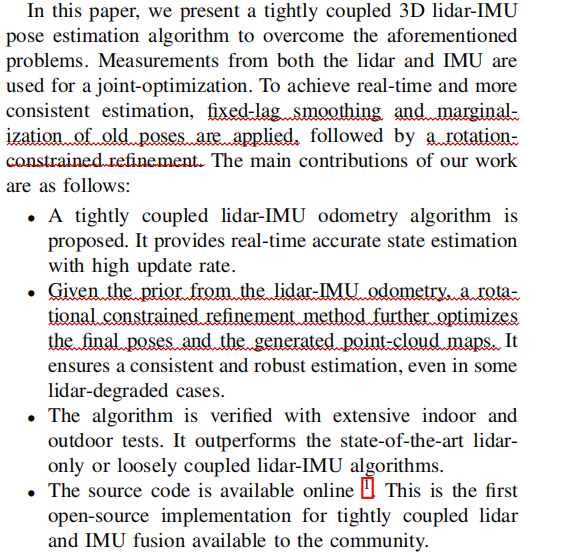 Tightly Coupled 3D Lidar Inertial Odometry And Mapping - 知乎