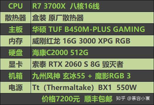 游戏电脑主机配置