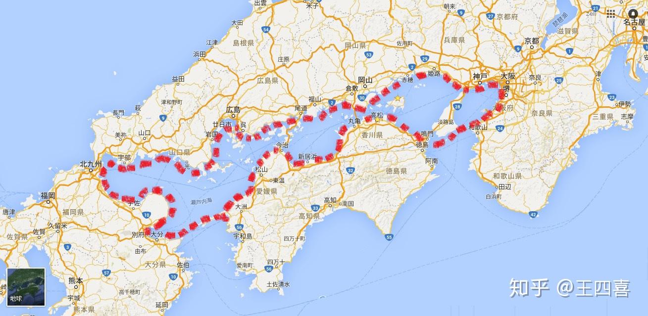 濑户内海 地图图片