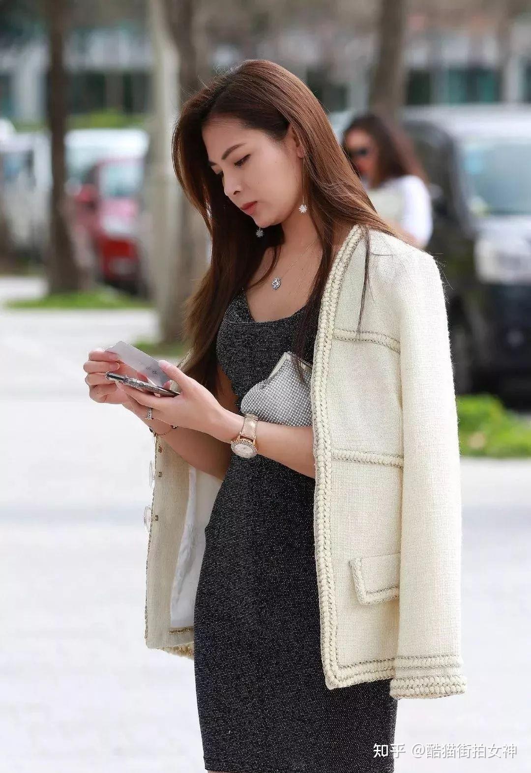 街拍女神气质白领
