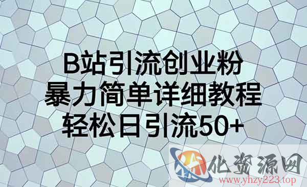 《B站引流创业粉》暴力简单详细教程，轻松日引流50+_wwz