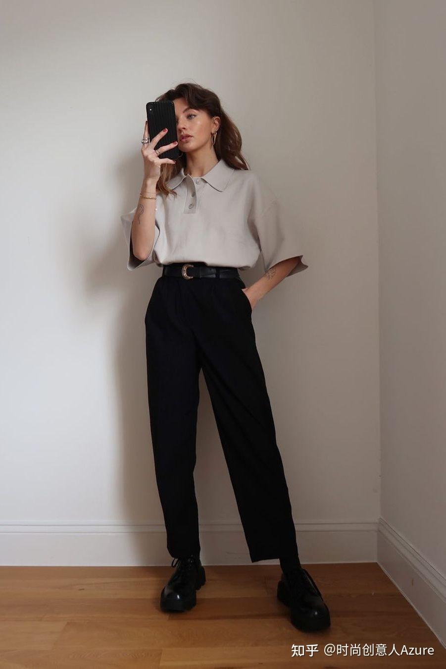 适合很多身材不匀称和个子偏矮的姐妹,通过服装的搭配,将身材比例调整