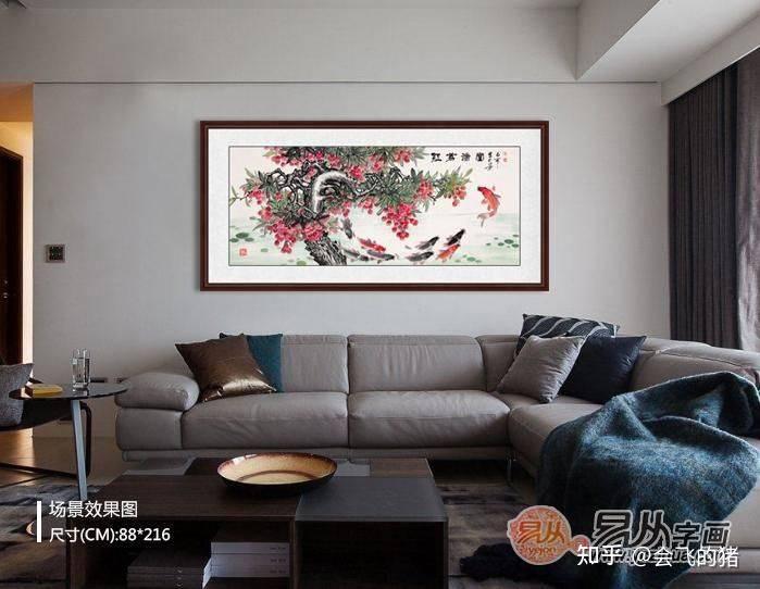 客厅装饰:石开花鸟画 家居品味挂画之选 - 知乎