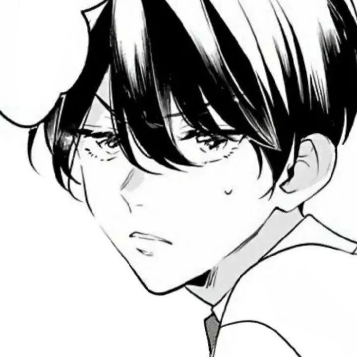 男头绝美好看的黑白动漫男头