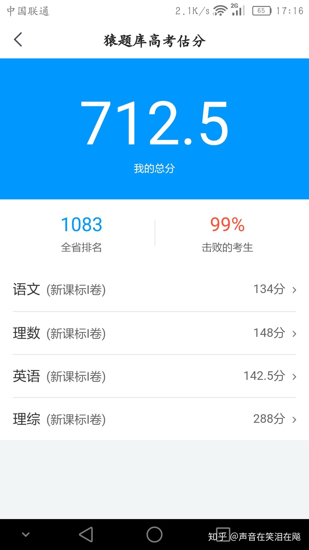 2018高考小猿搜题估分的问题?