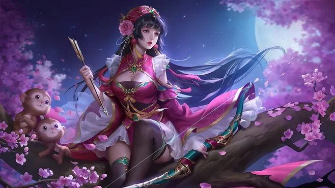 三国杀传说皮肤diy——花曳心牵·孙尚香