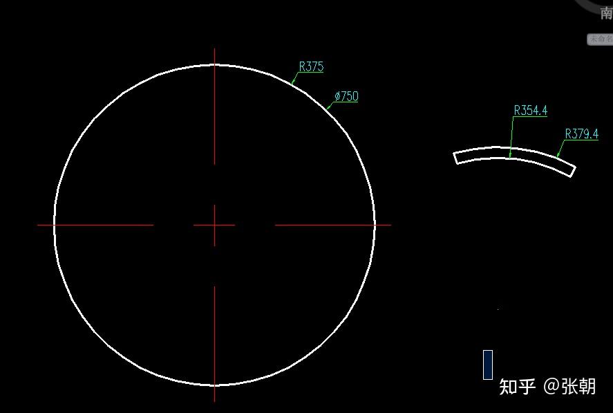 CAD2018半径标注线怎么缩短? - 知乎