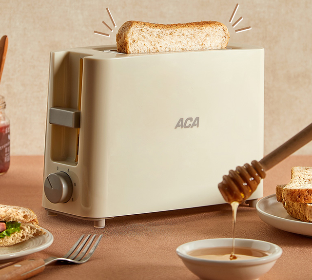 家电捡漏双面烘烤6档调节aca北美电器烤面包机今日49包邮