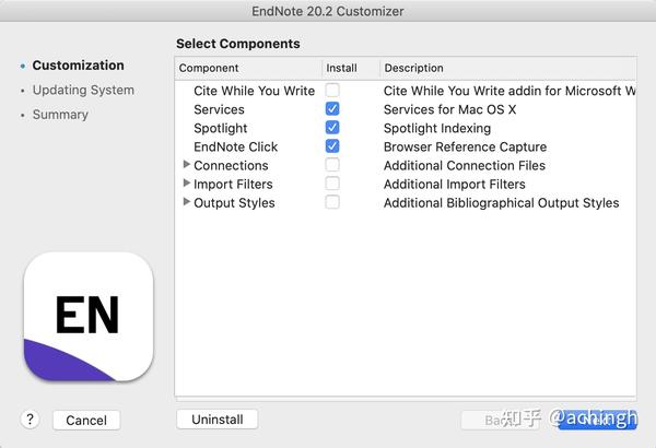 endnote cite while you write mac