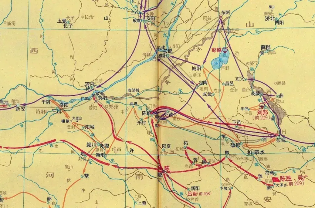 因而张楚政权在被秦朝大将章邯引兵击破后,陈胜被其