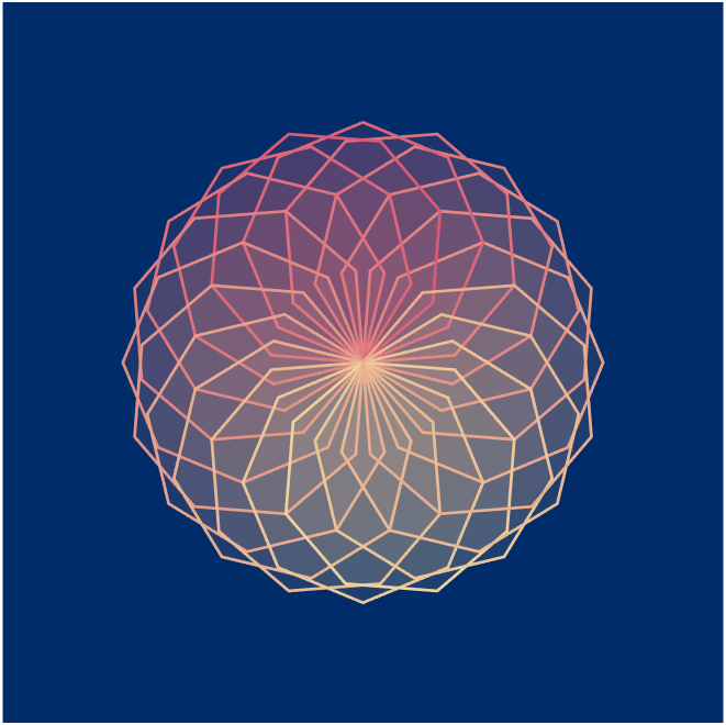 matlab | 50行代码绘制超好看的旋转九边形