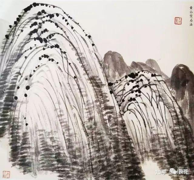 书画 | 历代名家经典画石皴法的运用图解,太全太详细了! - 知乎
