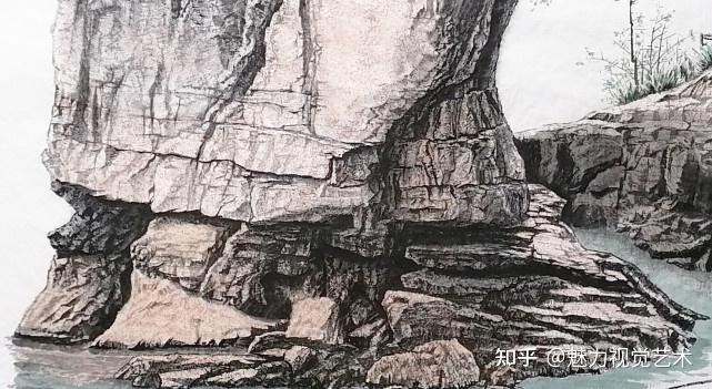 分享两幅桂林象鼻山国画作品