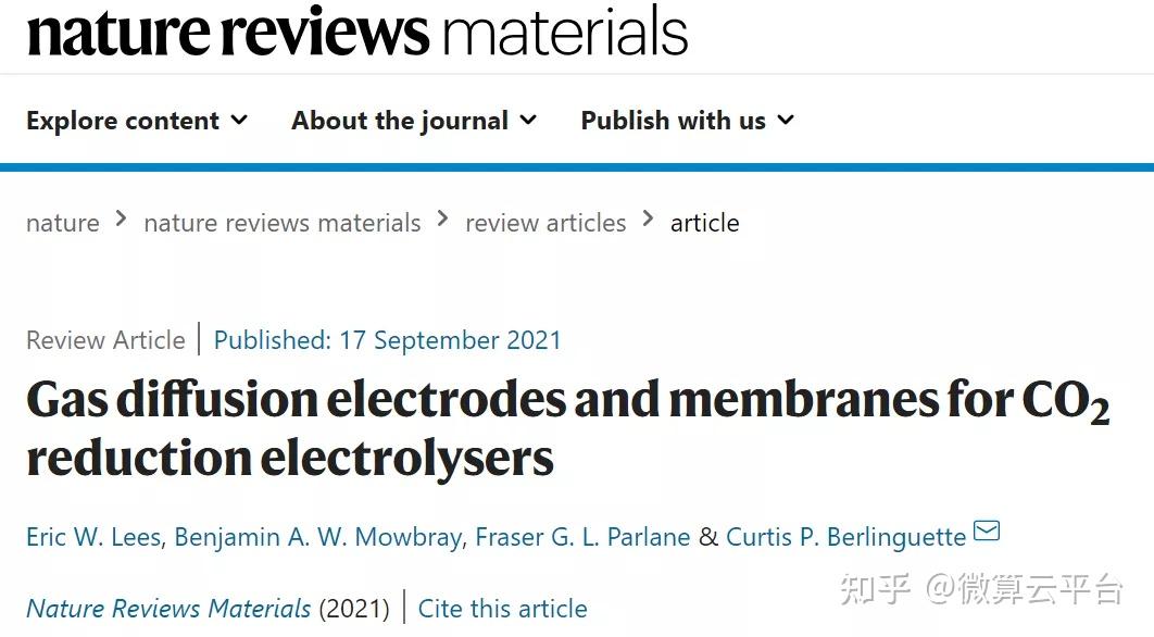 IF超过66，Nature Reviews Materials最新综述：高效CO2RR！ 知乎
