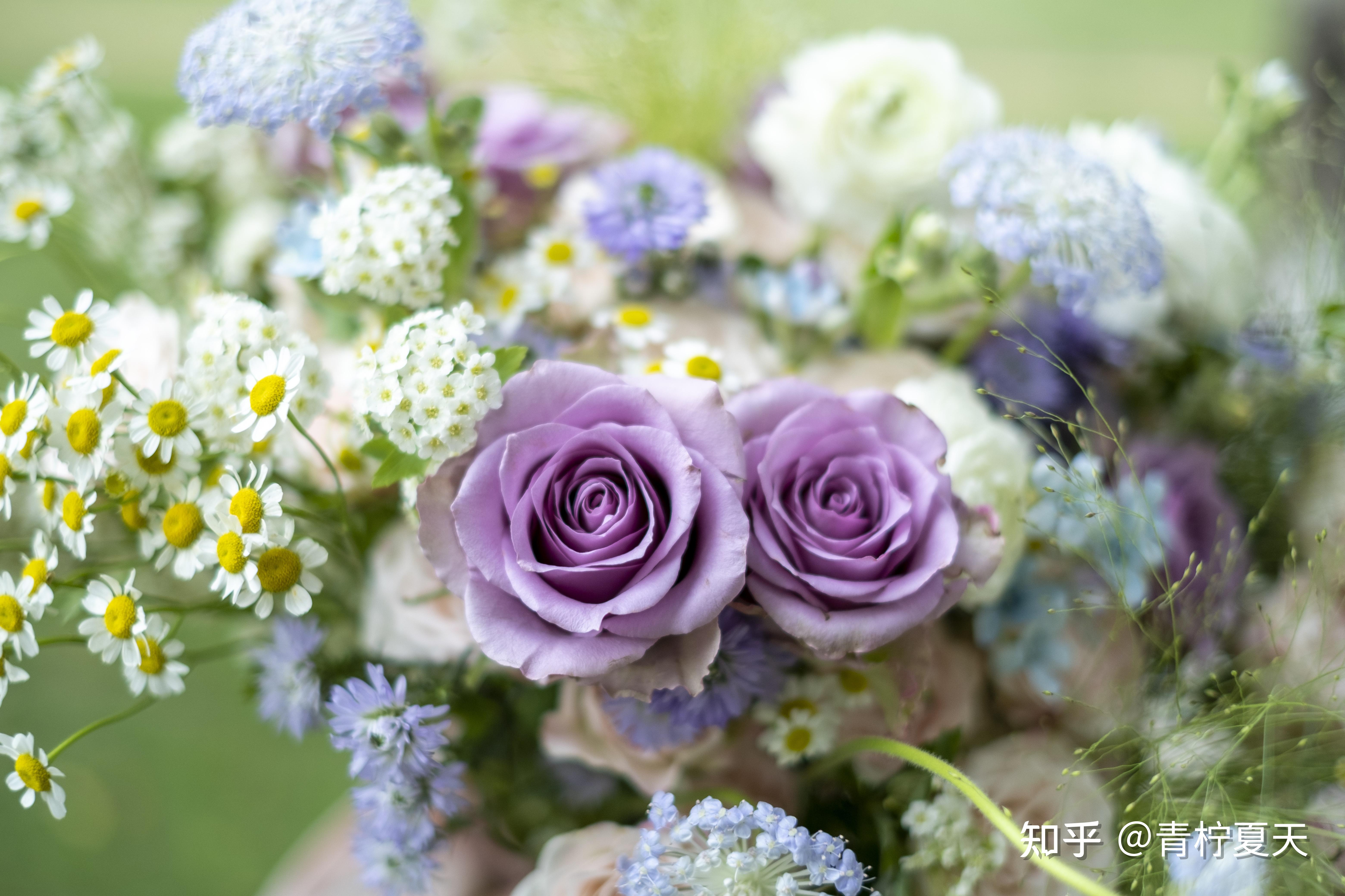 插花笔记一枕星河梦初夏紫色系花束
