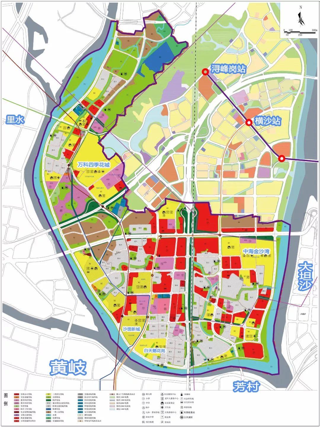 堵城金沙洲破局佛山10号线有轨电车站点曝光新增宅地15宗学校5所