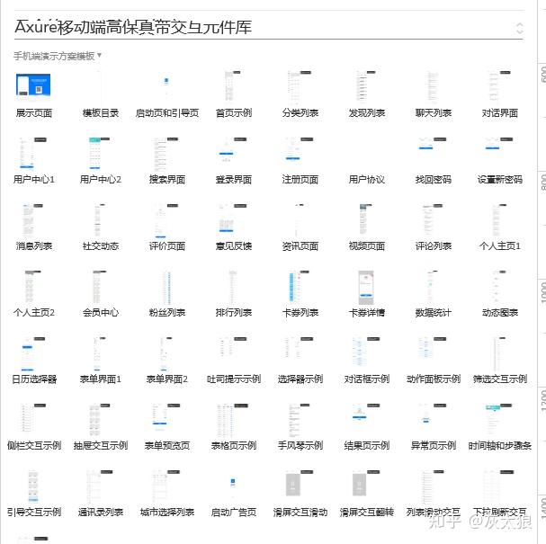 整理了一份很全的Axure元件库 - 知乎