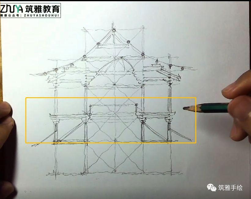 强强小课堂教你画建筑史难点图07蓟县独乐寺观音阁剖面图
