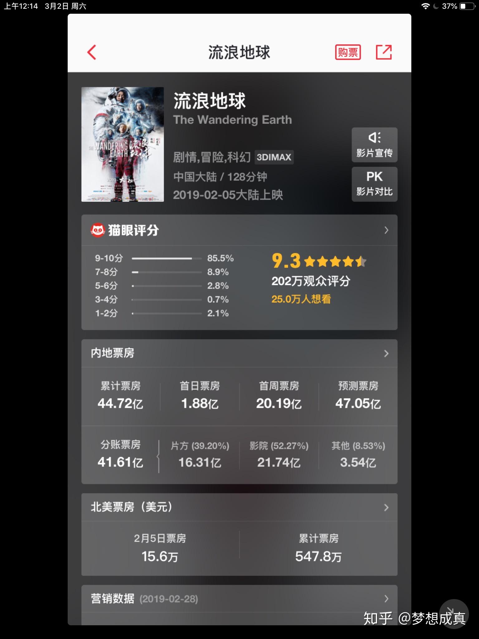 流浪地球的票房将如何分账