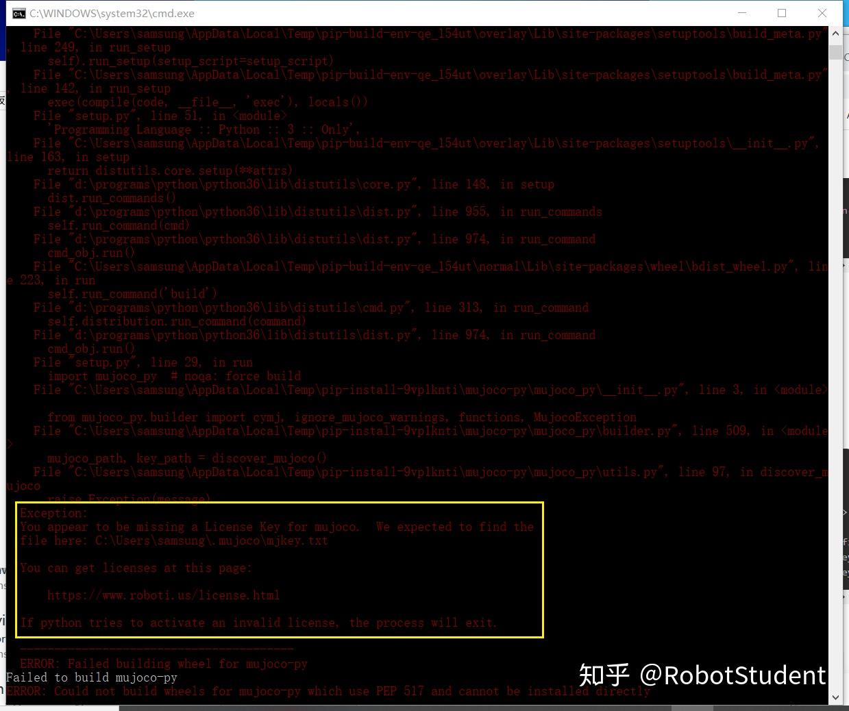 MuJoCo.py win10 安装 笔记 知乎