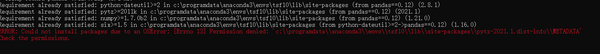 pip安装ERROR: Could not install packages due to an OSError: [Errno 13 ...