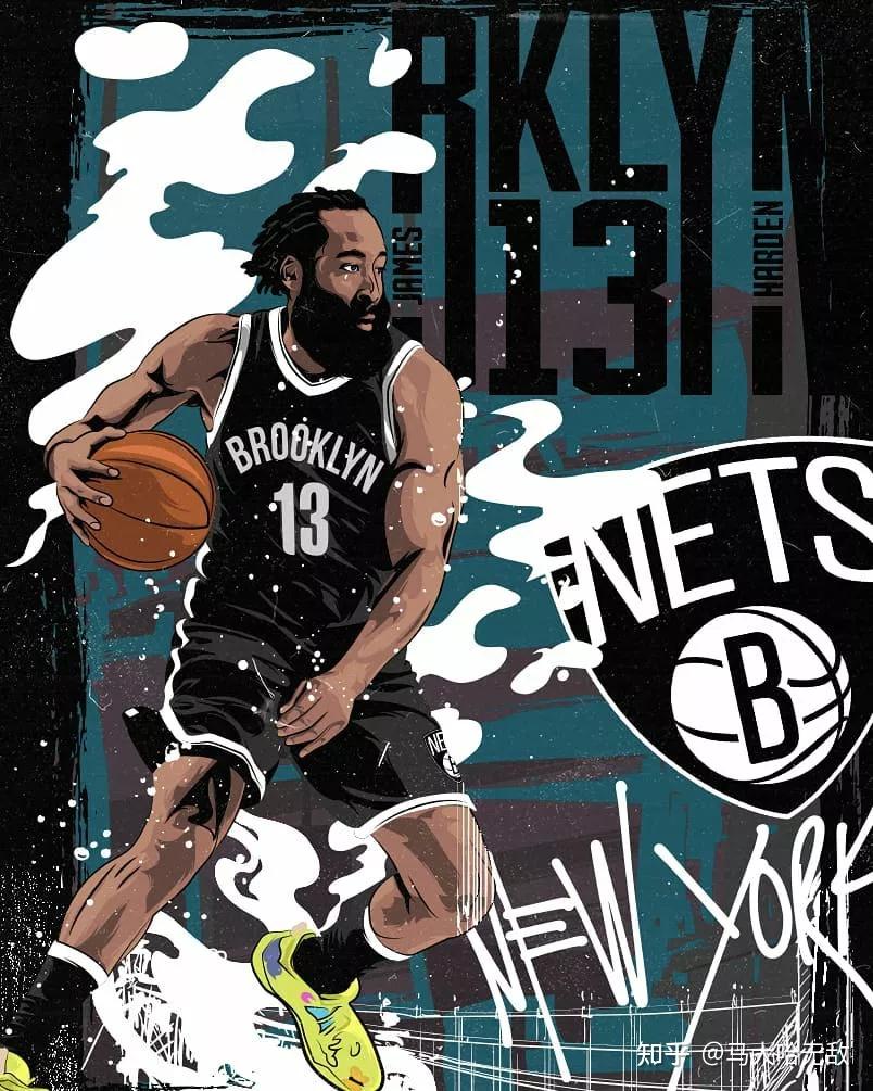 最新篮网哈登酷炫头像特效图集壁纸分享