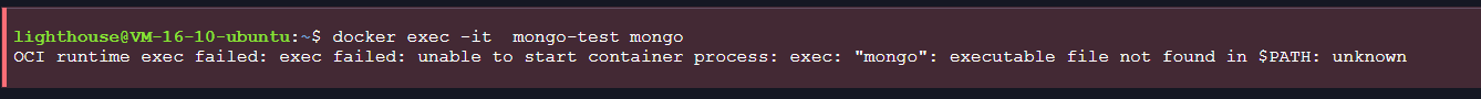 OCI runtime exec failed: exec failed: unable to start container process ...