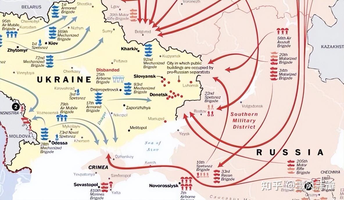 俄罗斯进攻乌克兰路线图片
