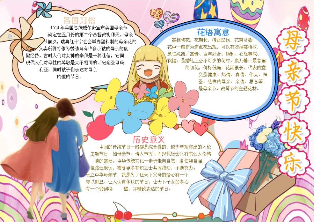 母亲节手抄报+素材大全,快为孩子收藏!(超级温馨的母亲节手抄报教程来了,送给可爱的妈妈们)
