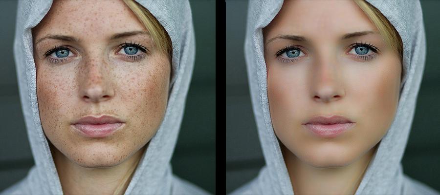 如何使用ps双曲线进行祛斑磨皮