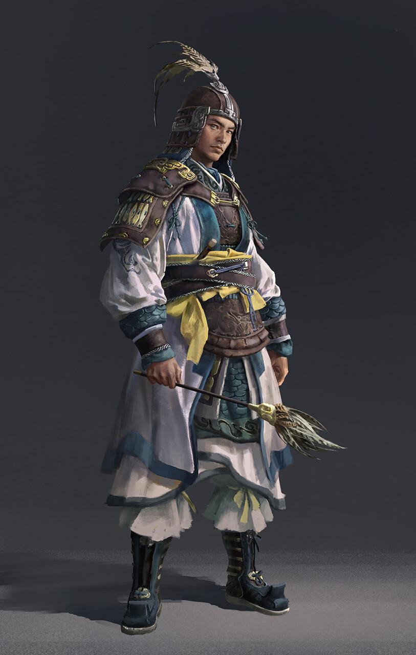08lulu zhang绘制的《全面战争:三国》吴国的各角色原画lulu zhang