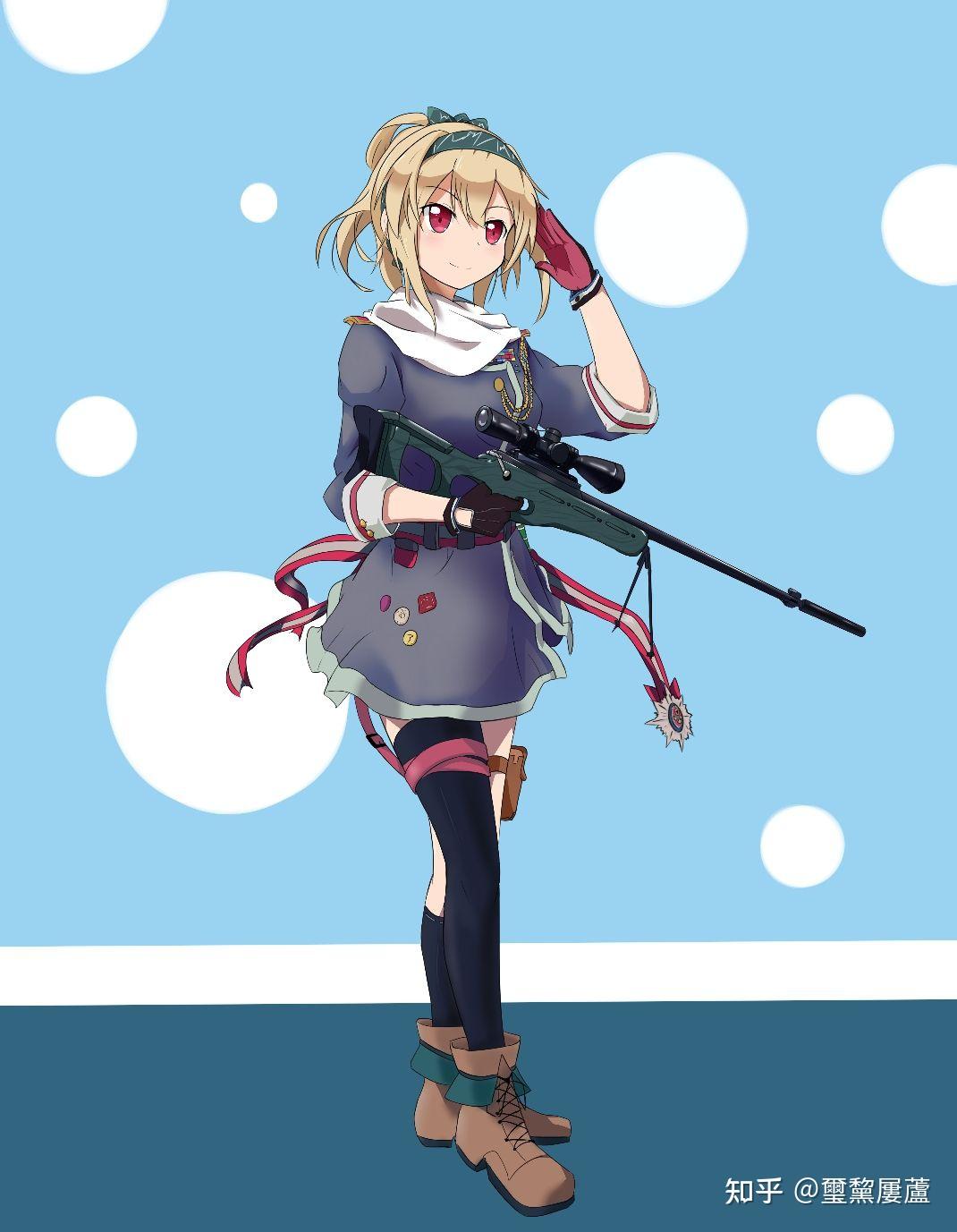 这个是哪个动漫里的人物?黄头发女生拿着狙击枪. - 知乎