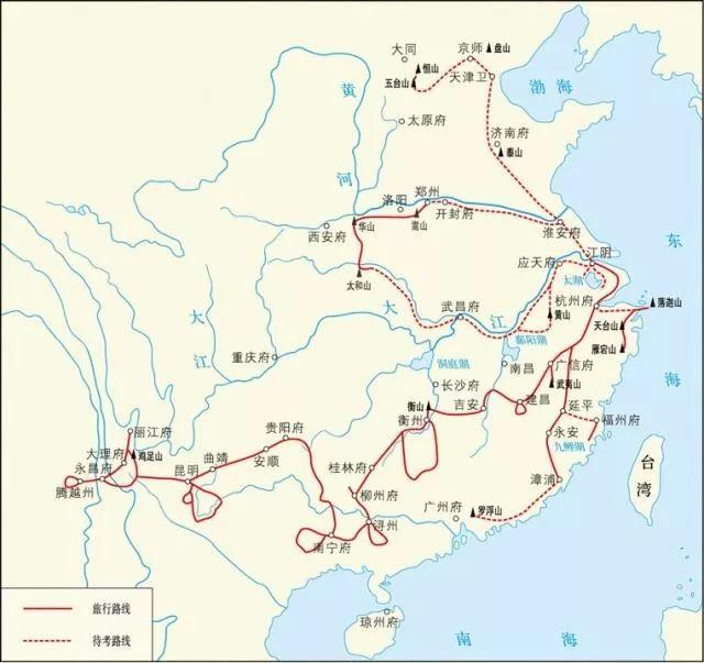 默认最新时光深存儿时梦一直看徐霞客行迹图都是这张,但游记本身又