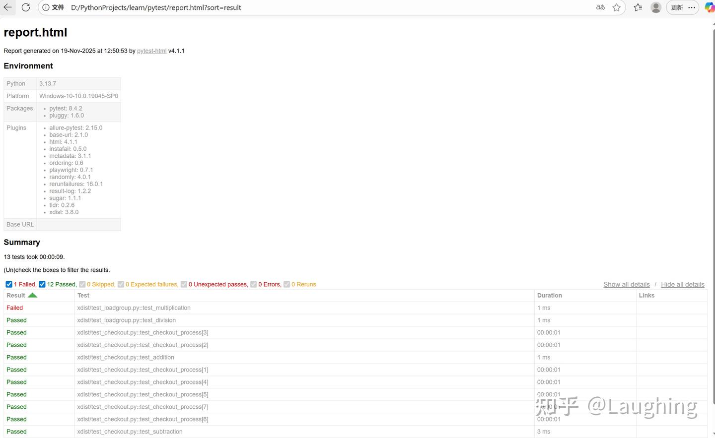 Pytest框架学习日记22——pytest-html插件 - 知乎