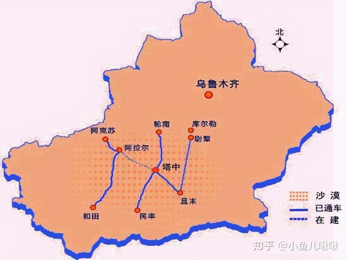 尉且沙漠公路线路图图片