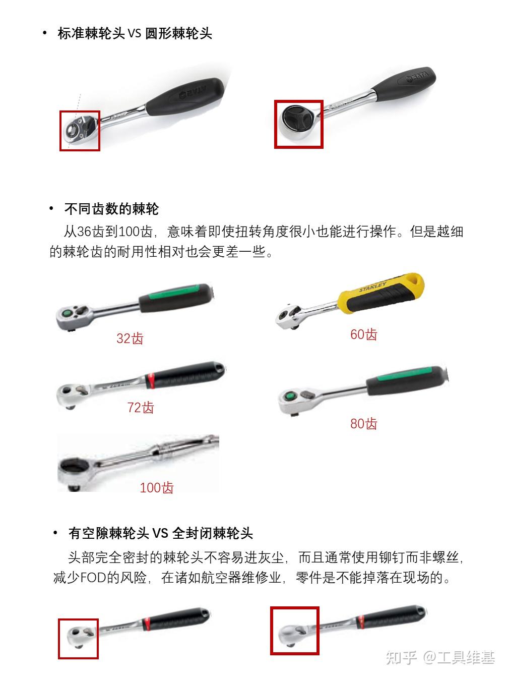 工具知识小集：棘轮扳手有多少种？—— 为了不同的工作需要，各大厂商都设计了多少棘轮扳手- 知乎